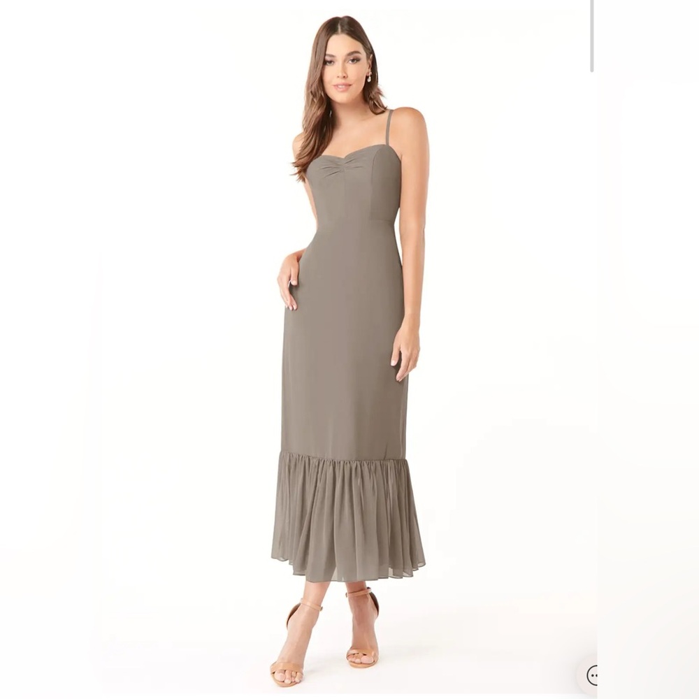 AZAZIE JUSTINA
Taupe A-Line Sweetheart Neckline Chiffon Dress